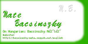 mate bacsinszky business card